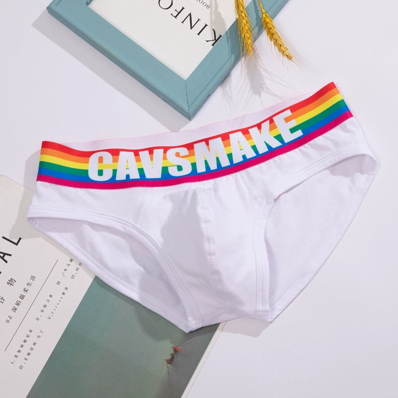 Sexy Comfortable Rainbow Black and White Boxer Men's Underwear